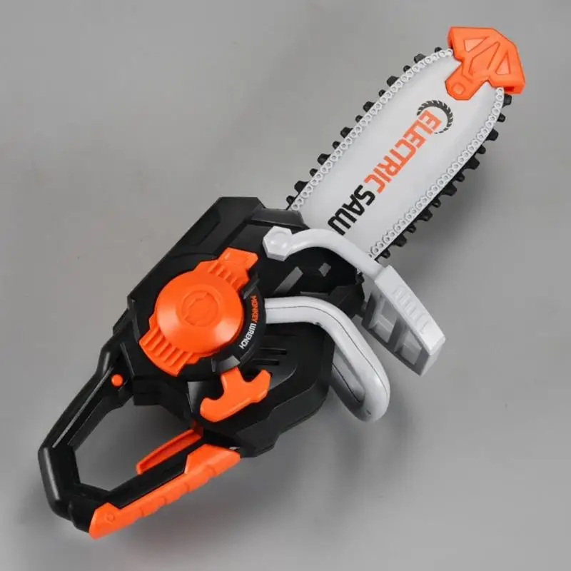 Symulacja piły łańcuchowej dla chłopców Narzędzie do zabawy w udawanie, w tym okulary ochronne do kreatywnego odgrywania ról i w