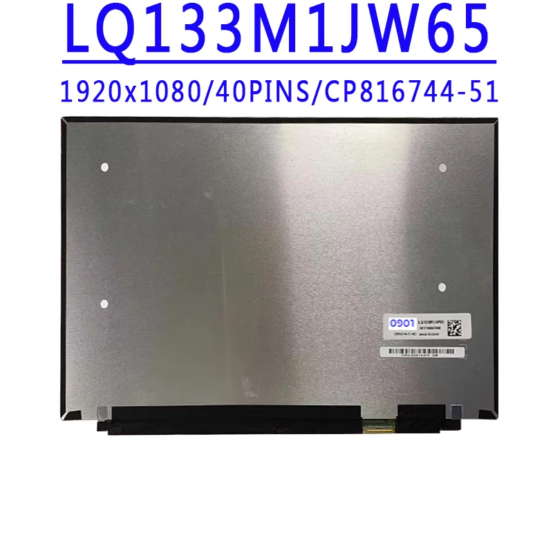 Imagem -01 - Polegadas 1920x1080 Ips Fhd 40 Pinos Edp 60hz Tela Lcd com Toque para Laptop Fuitsu cp 816744 51 04d 0x 1700047000 Lq133m1jw65 13.3 polegadas 1920x1080 ips fhd 40 pinos edp 60hz tela lcd com toque para laptop fuitsu cp 816744 51 04d 0x 1700047000 lq133m1jw65 133 01