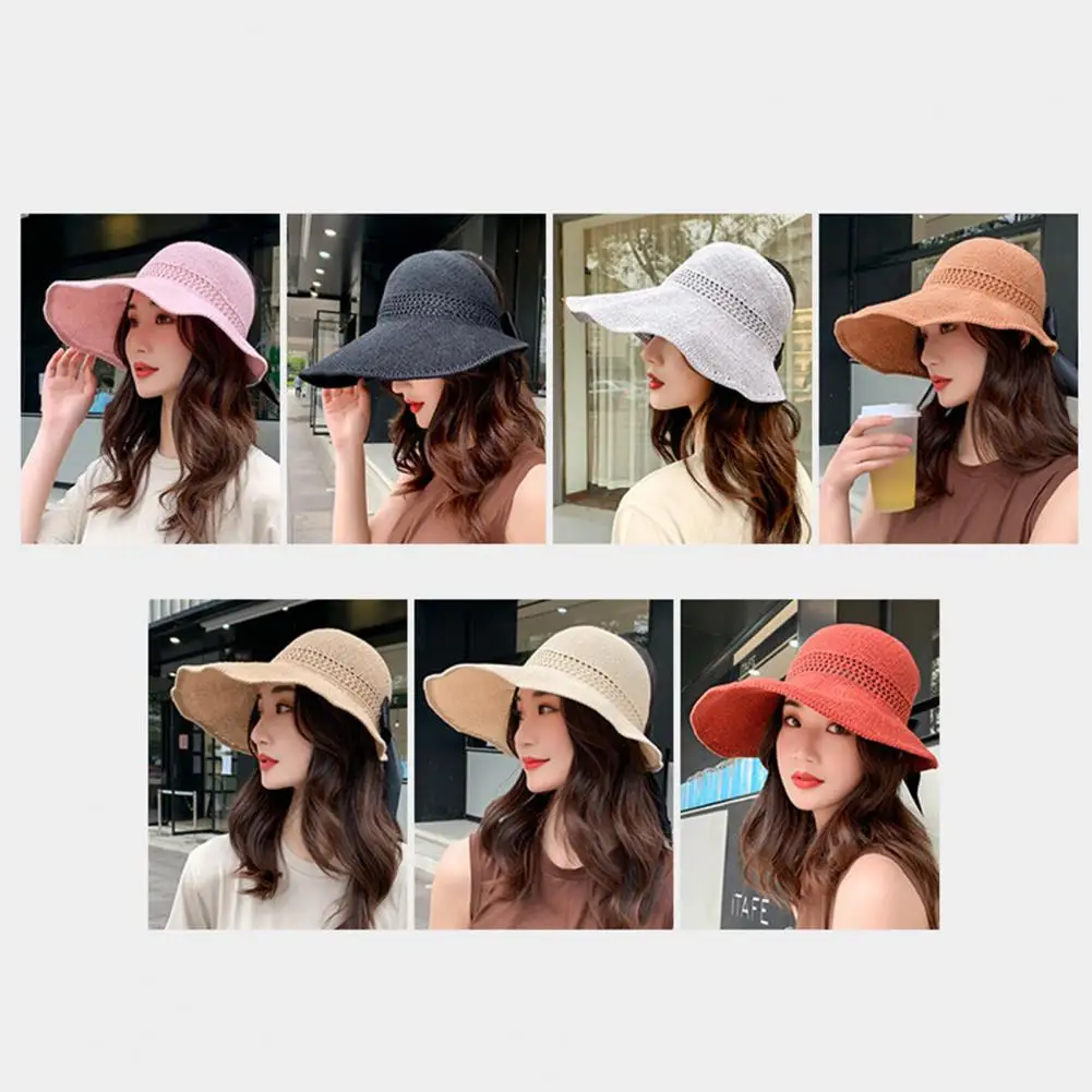 Lightweight Summer Sun Hat Stylish Women's Sun Hats for Summer Beach Travel Wide Brim Foldable Straw Hat with Uv for Women