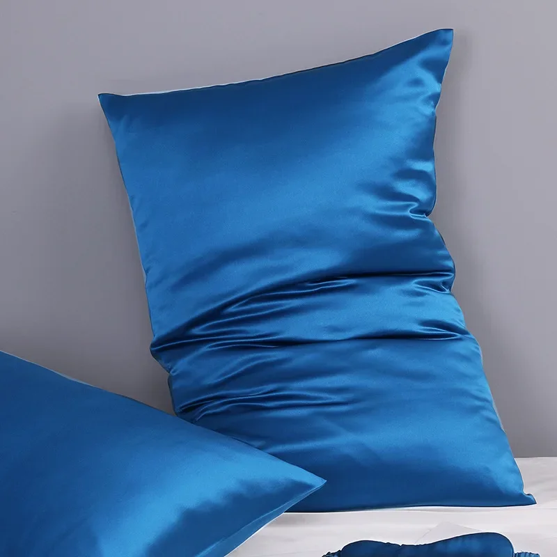 

19MM Silk Pillowcase Solid Color Silk Pillow Cover Envelope Comfortable Pillow Case 2 Home Pillow Covers P012