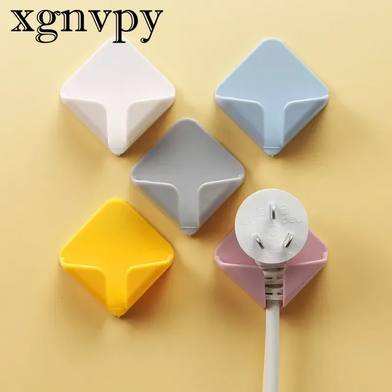 xgnvpy 1pcs Nail-free Power Cord Storage Rack Wall Hook Kitchen Plug Hanger Adhesive Hook Socket Holder