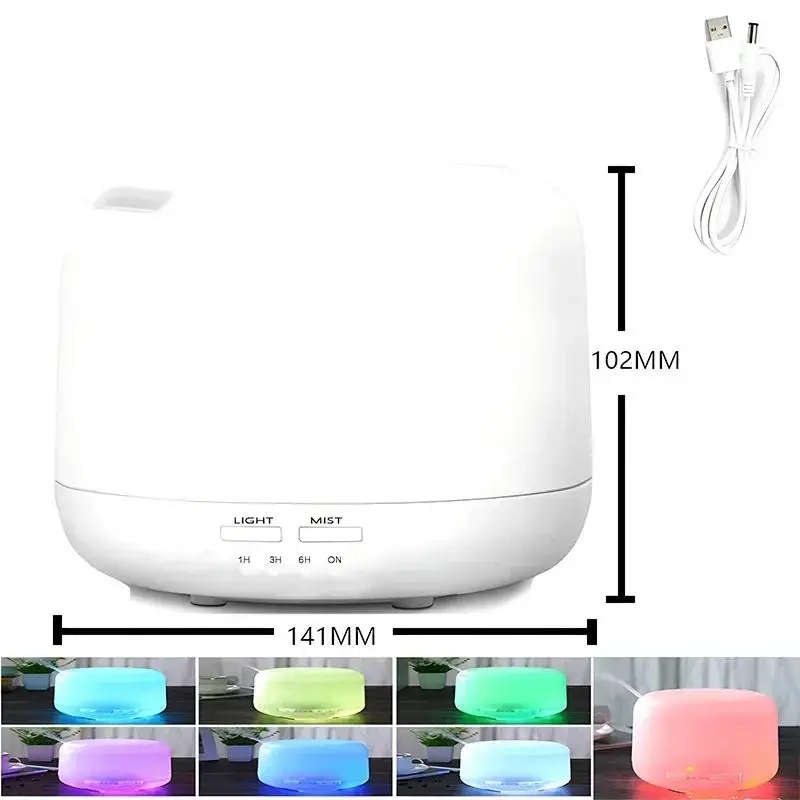 500ML Air Humidifier USB Essential Oil Diffuser Aroma Diffuser With Colorful Night Lights Mini Humidifier For Car Home Bedroom image 6