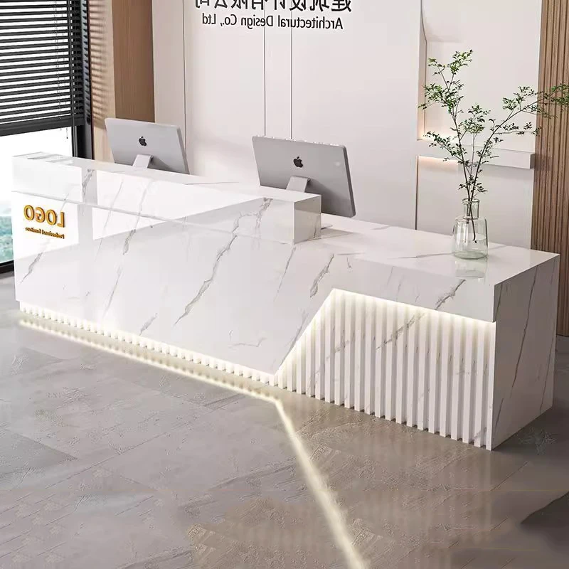 Modern Long Reception Desks Company Organizers Design Display Executive Reception Desks Restaurant Bureau Commercial Furniture