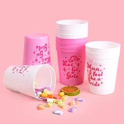 6/1pcs Disco Cowgirl Bachelorette Party Cup Western Cowgirl Let's Go Girls Reusable Cup Birthday Bridal Shower Team Wedding Deco