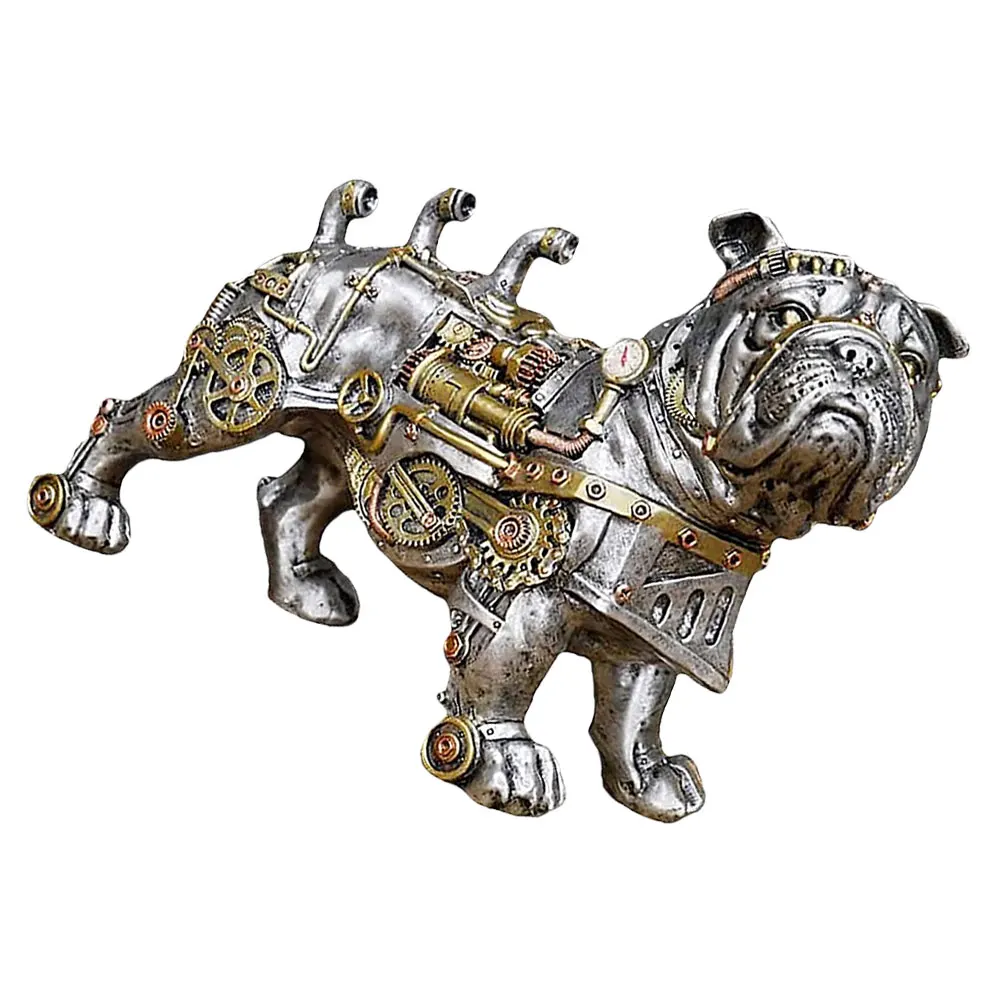 

1Pcs Delicate Resin Mechanical Dog Adorn Fine Workmanship Desktop Decor for Gift Lover Home Interior Resin Mechanical Dog