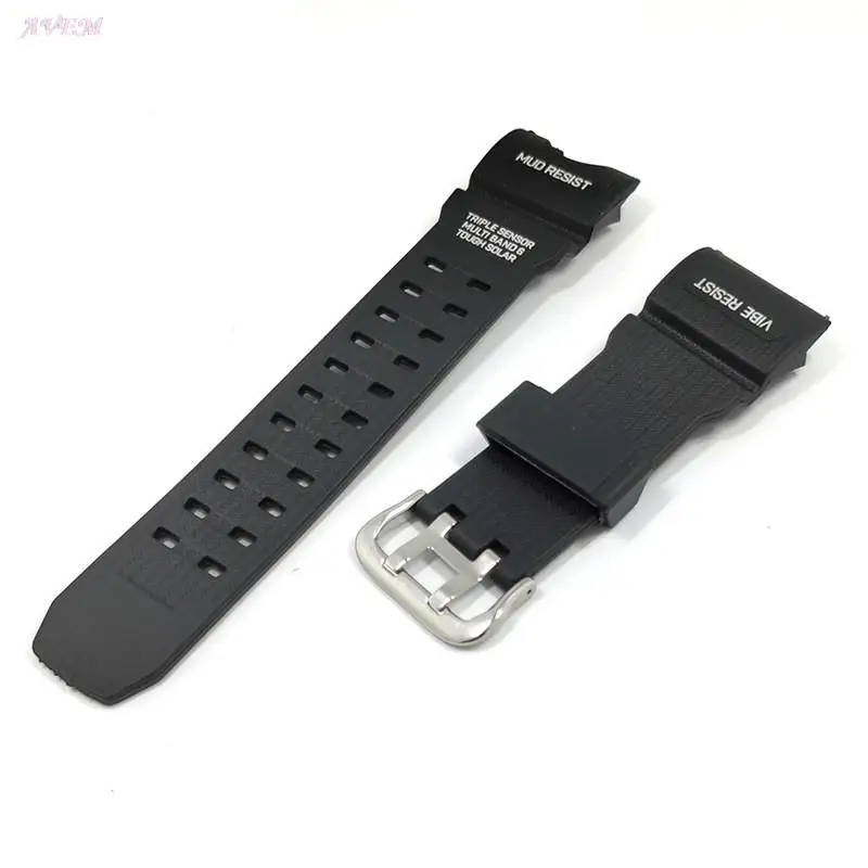 Strap for Casio G-SHOCK GWG-1000GB Black Silicone Watch Band Men Sport Waterproof Wrist Bracelet Accessories for GWG-1000-1A