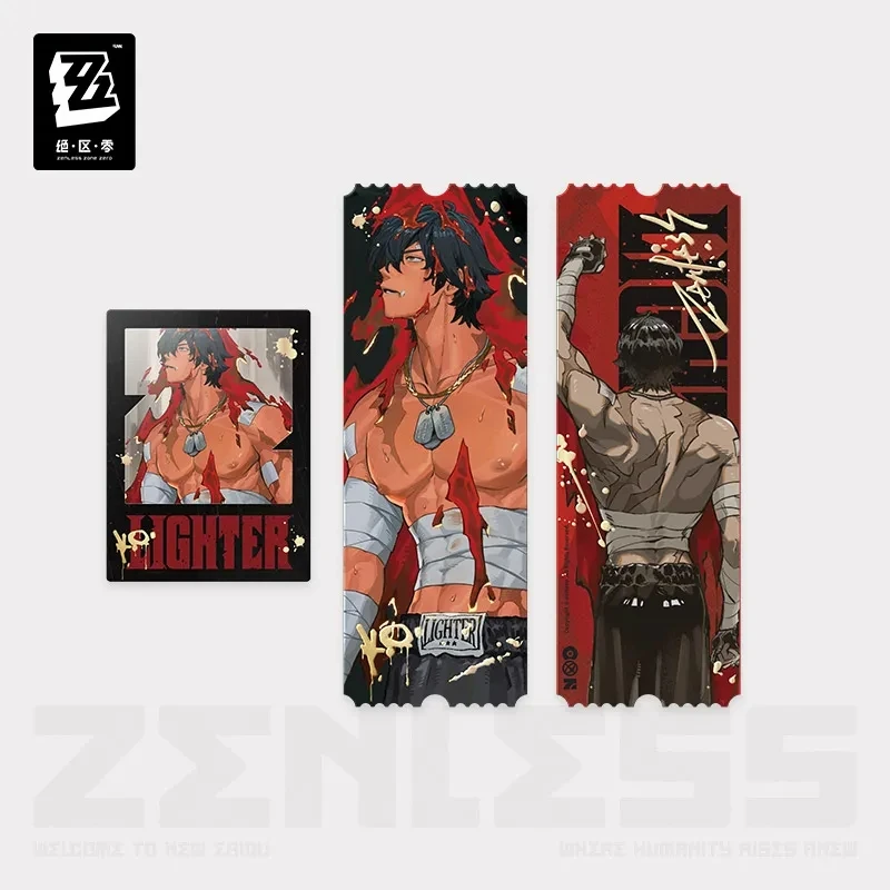 miHoYo Game Official Zenless Zone Zero FM imaging Series Lighter Badge Acrylic Ornament Laser Ticket Set Cosplay Halloween Gifts