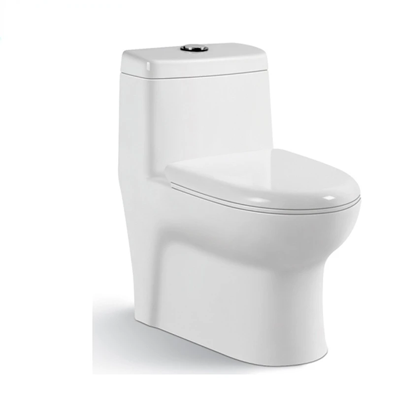 Novel design Bathroom set ceramic sanitary ware 300/400mm siphonic one piece UF cover Floor mounted water-saving toilet