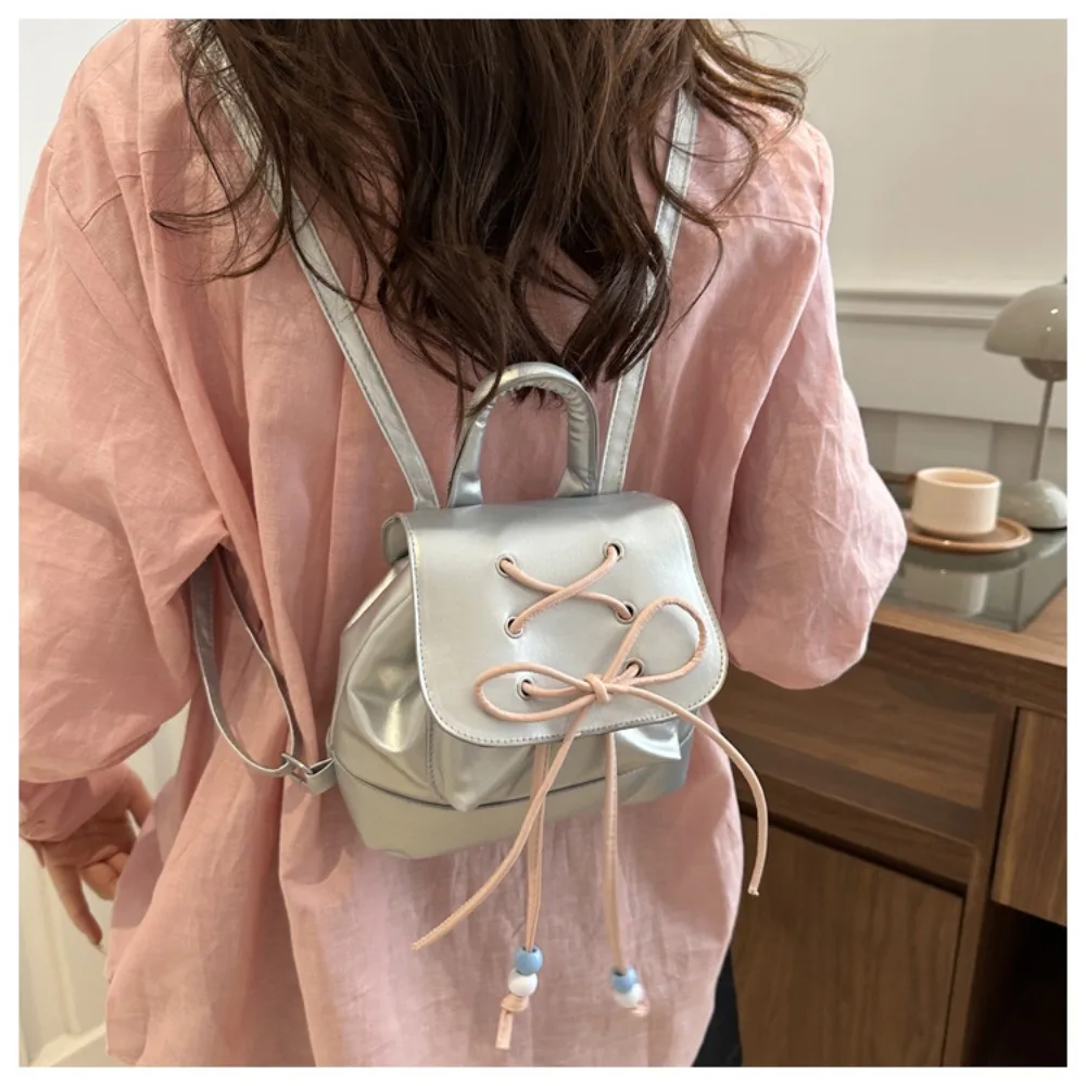 Female Backpack PU Small Teenage Girls Fashion Leisure Zipper Shoulder Bag Knapsack High-capacity Women Mini School Backpack