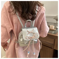 Female Backpack PU Small Teenage Girls Fashion Leisure Zipper Shoulder Bag Knapsack High-capacity Women Mini School Backpack