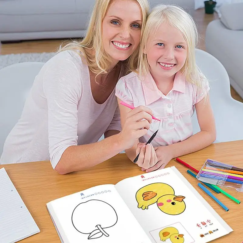 Kolorowanki dla dzieci w wieku 2-4 zabawnych kolorowanek do zabawy luzem 4 książki edukacyjne Mini książki promują dobre samopoczucie dzieci i