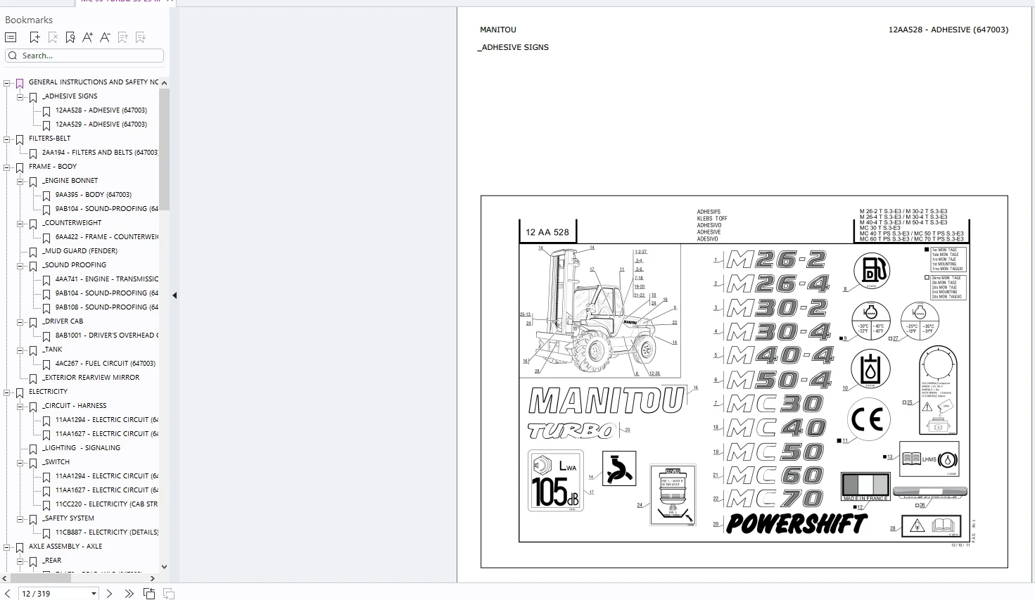 Manual De Servicio Y Operación Autoepc Autodvd Para Montacargas Manitou Serie Mc Mc-X Me Aetj Aet Aetjl, Actualización 2024 — -27%, 270.04€ Coupon, from 694.39€ – 27% descuento – €694.39