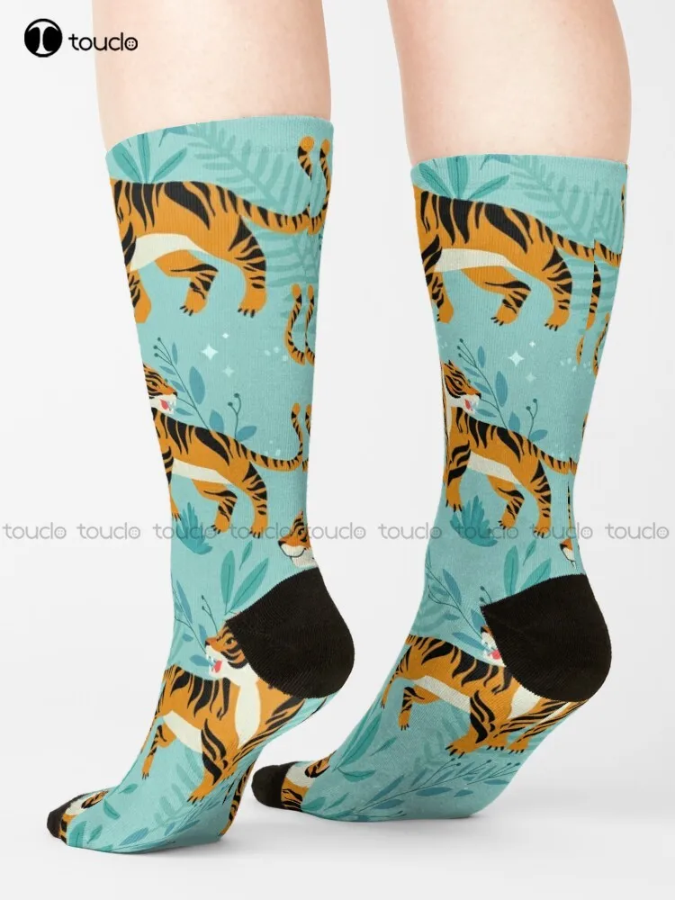 Bengal Tiger - Pattern Socks Long Socks For Men Unisex Adult Teen Youth Socks 360° Digital Print Harajuku Gd Hip Hop Gift Retro