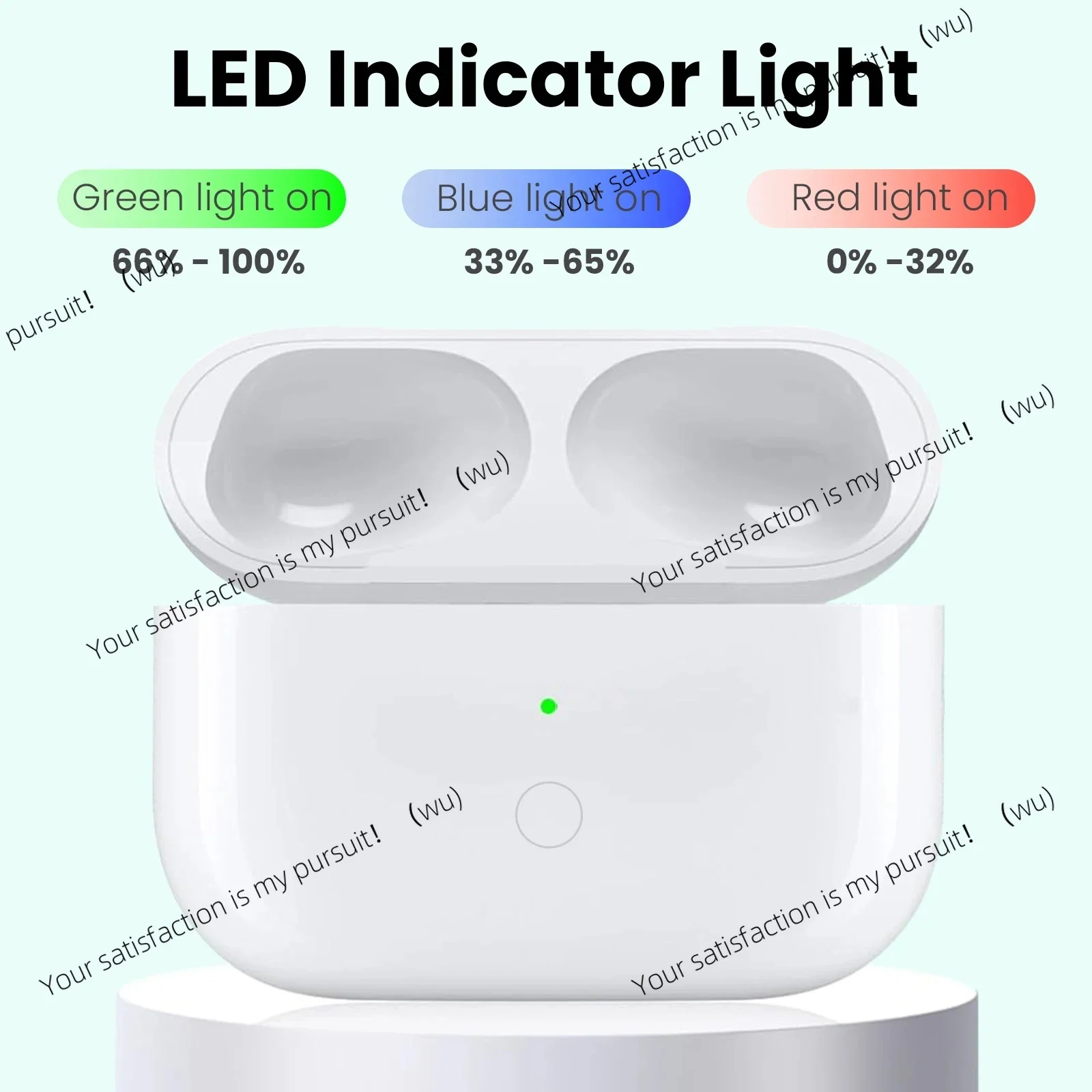 

Чехол для беспроводной зарядки для AirPods Pro 1st и 2nd — зарядное устройство емкостью 680 мАч с кнопкой синхронизации Bluetooth, для IOS/ ​ Порт Type-C, без наушников