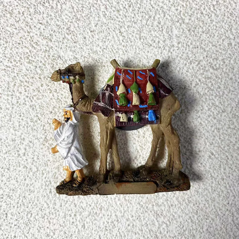

Saudi Arabia travel souvenirs - Middle East camel and human pattern - 3D resin fridge magnet home decoration item