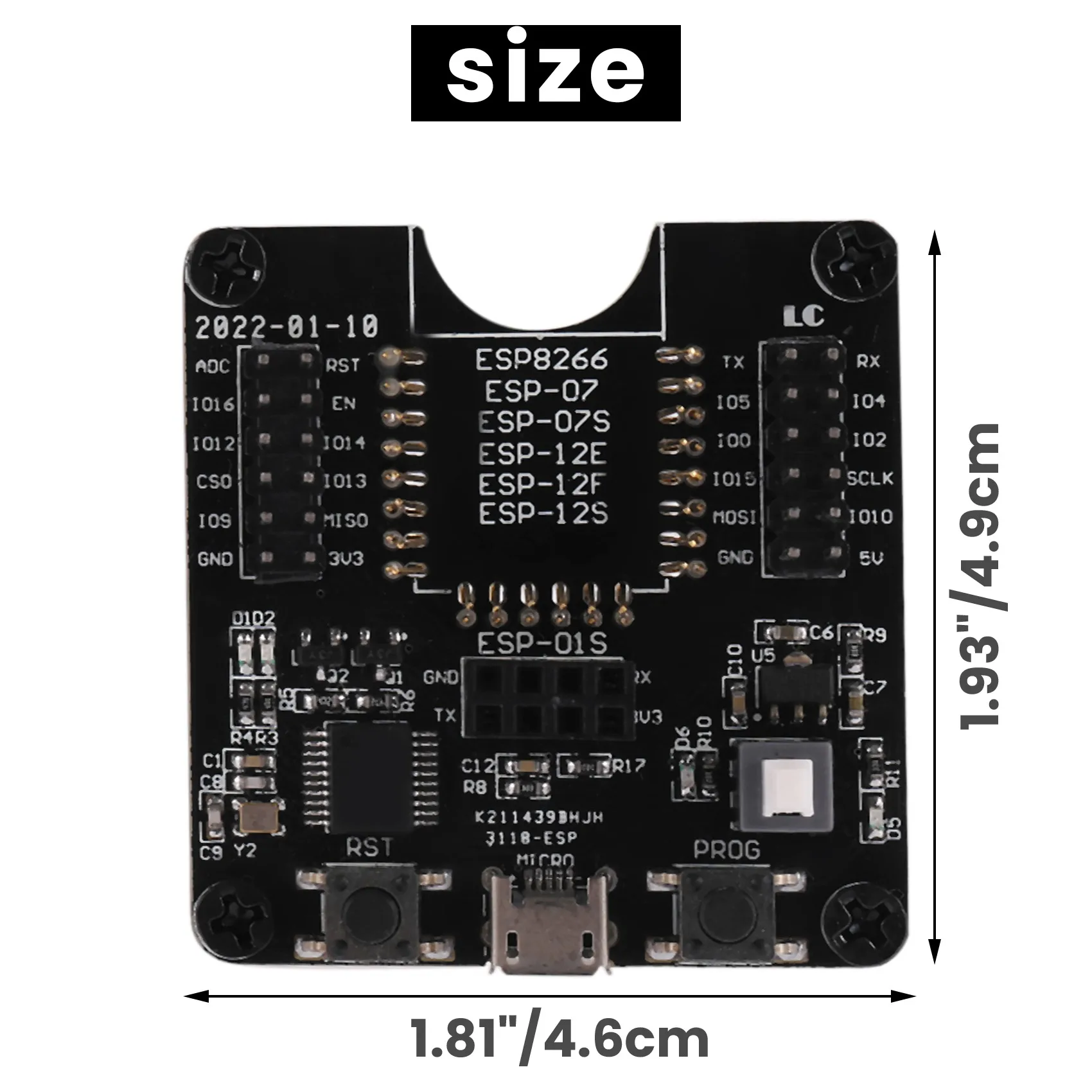 HFES ESP8266 Макетная плата, системный модуль для записи для ESP-12F ESP-07S ESP-12S ESP-32 ESP-18T