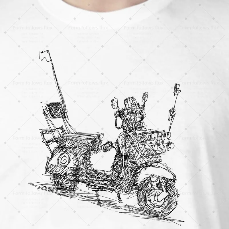 

2026 men T-Shirt Hoodie Mod Scooter Dads Father's Day Motorbikes Hand Drawn Comic style Unisex S-6XL Plus Size Friendly