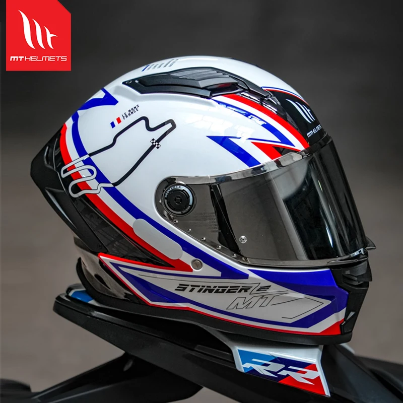 MT Stinger 2 Motorcycle Helmet ECE DOT Approval Track Racing Casco Low Noise Black White Capacetes For Dukadi For Lucas