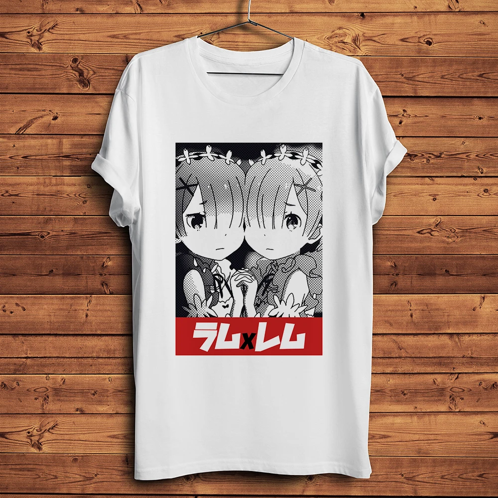 Rezero Kawaii Rem Funny Waifu Anime Tshirt Men New White T Shirt Homme Unisex Otaku Re Life In A Different World From Zero