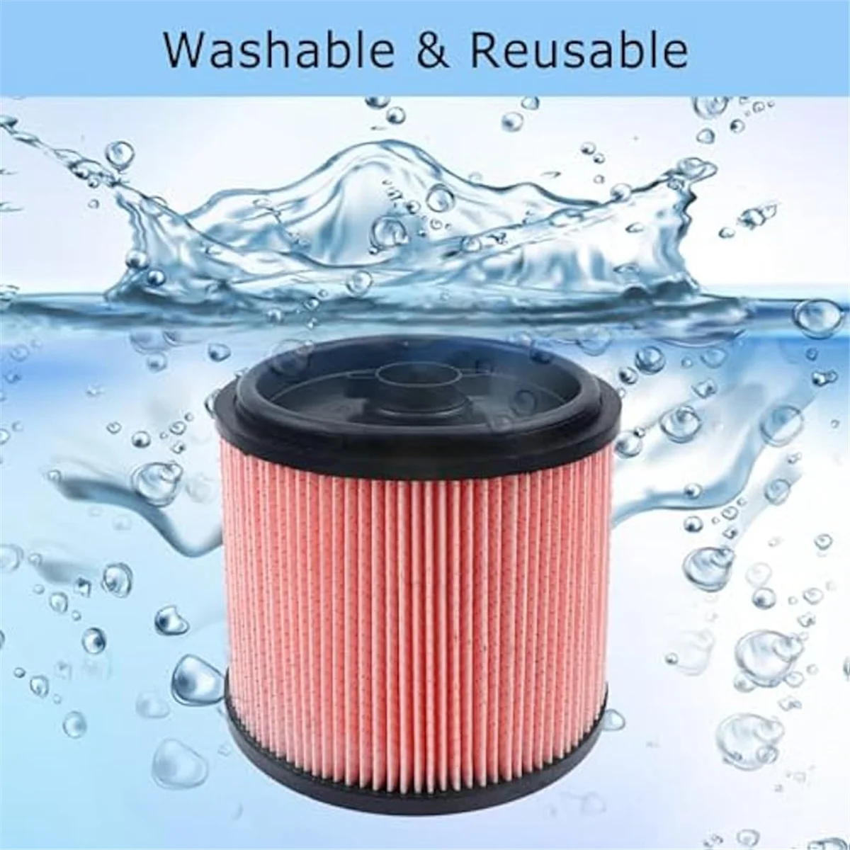 A74X HEPA Filter for Vacmaster Fine Dust Cartridge Filter & Retainer 5 to 20 Gallon Wet/Dry Vacs, VCFF