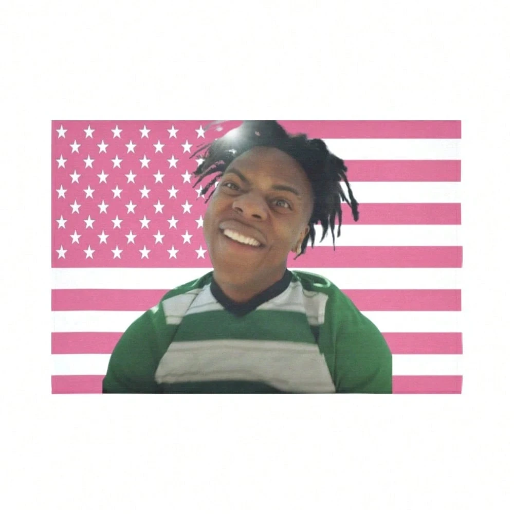 Pink American Flag Tapestry Hip Hop Rap Celebrity Wall Hanging Aesthetic Bedroom Dorm Decor Polyester Soft Durable Indoor Outdoo