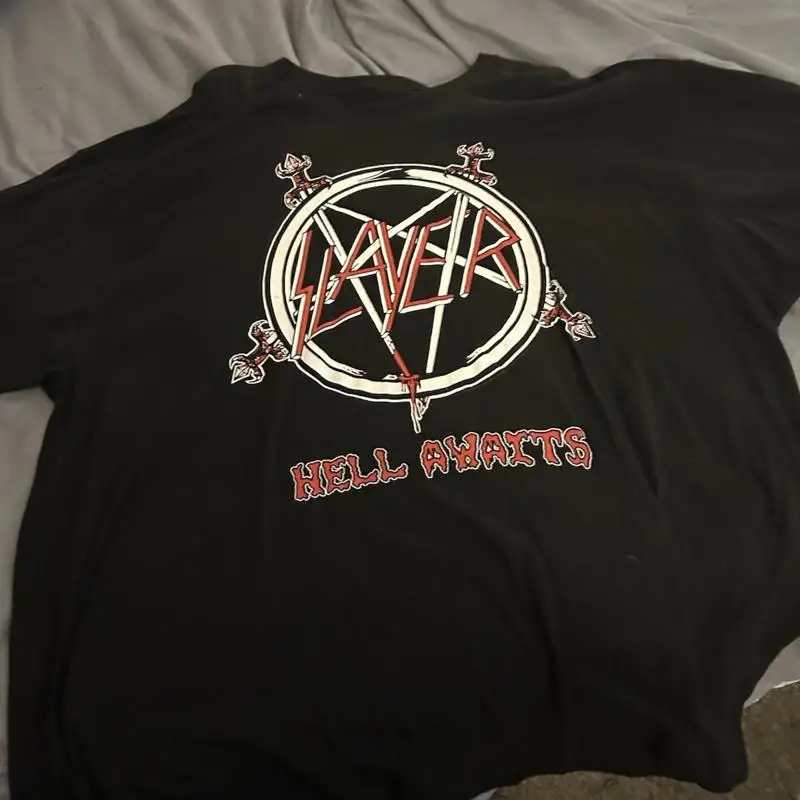 

Slayer Hell Awaits Tour T Shirt Black New