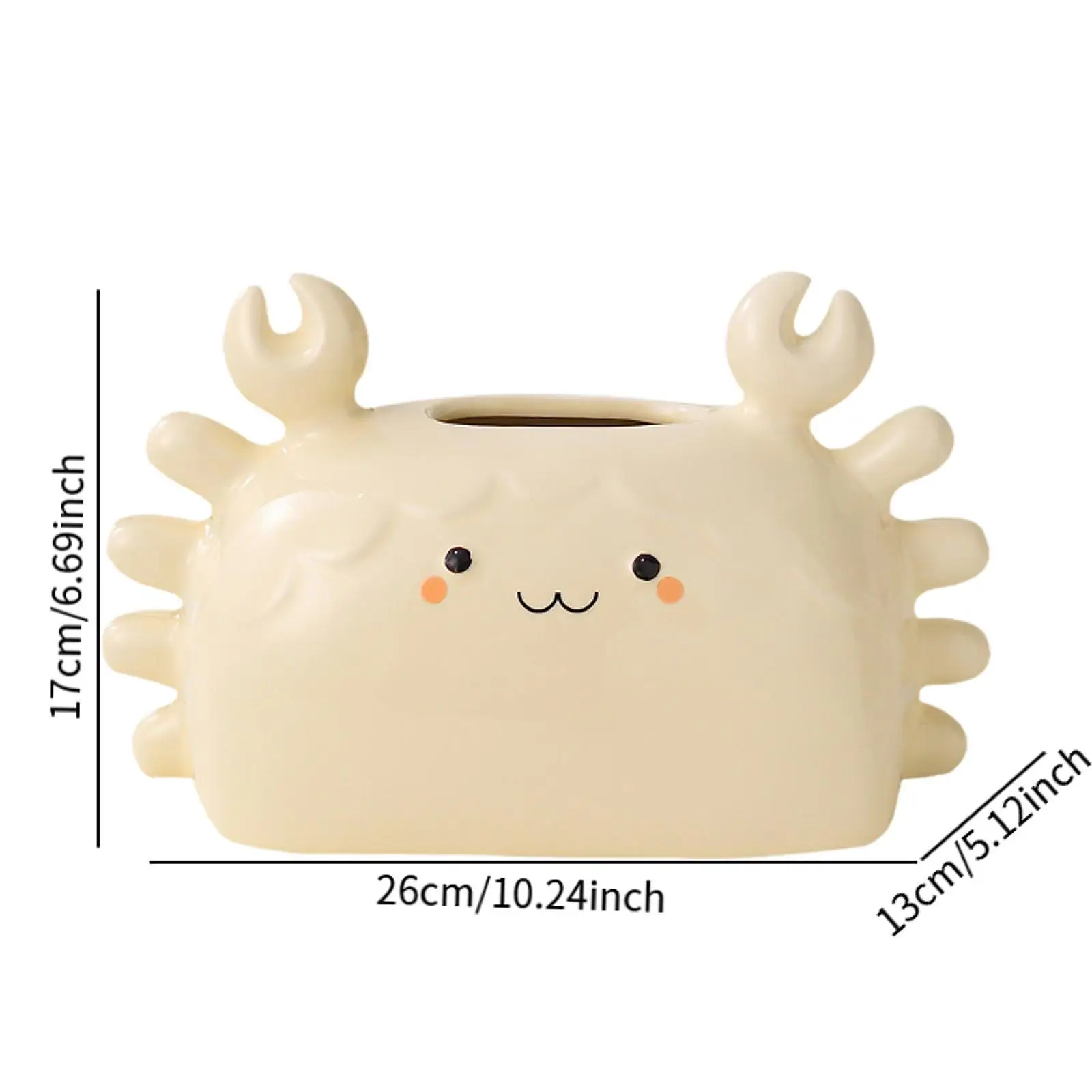 Ceramic Tissue Box Portable Practical Canister for Study Room Home Office
