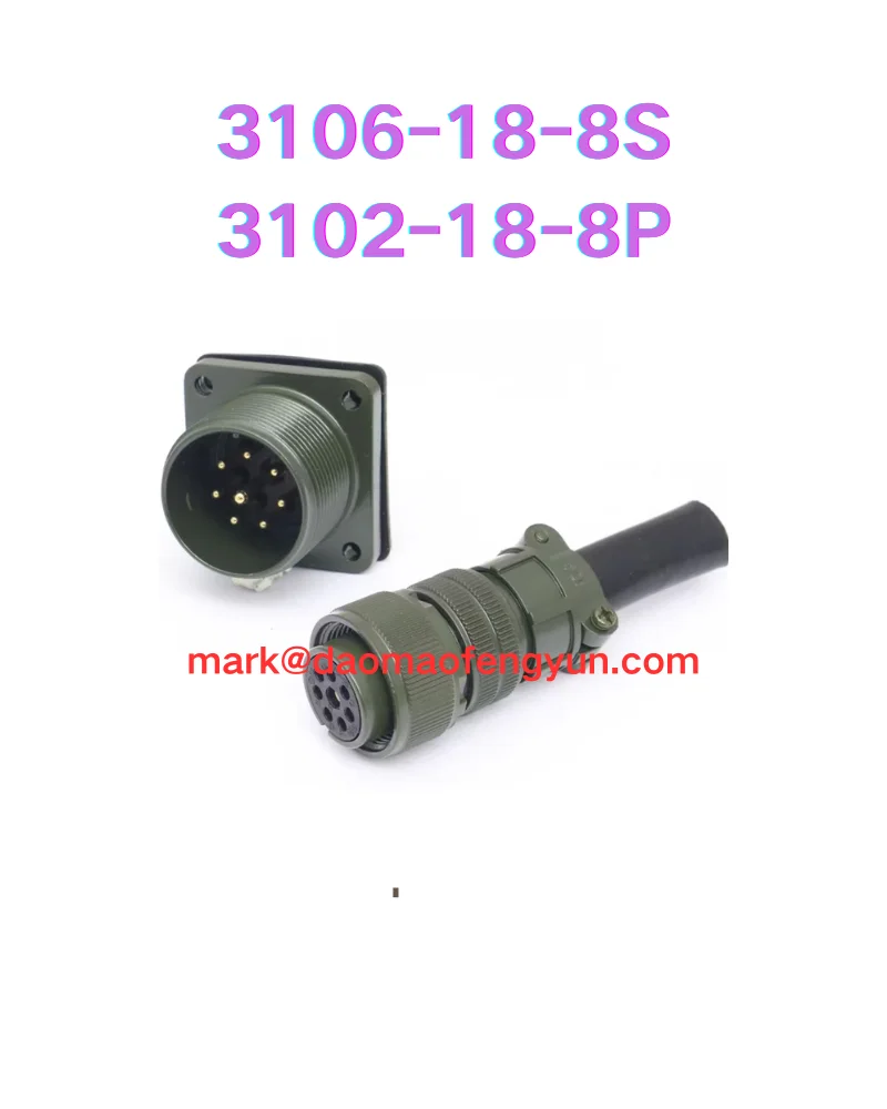 

3106-18-8S 3102-18-8P водонепроницаемая авиационная разъемная розетка 8-контактная 3106-18-8S 3102-18-8P