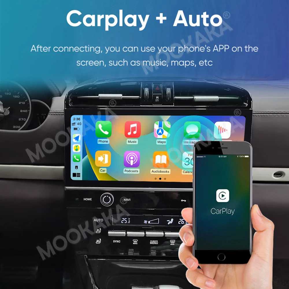 12.3inches Car Radio Android13 For Porsche Cayenne 957/955 2003-2009 GPS Navigation Auto Screen Stereo Multimedia Player Carplay