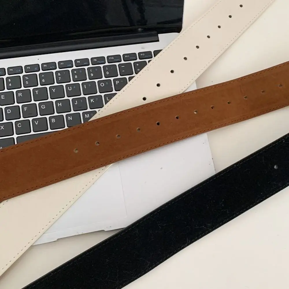 Decorazione semplice per jeans Cintura larga Larghezza cinture in pelle scamosciata Pu Decorazione per pantaloni con fibbia quadrata alla moda Quotidiano