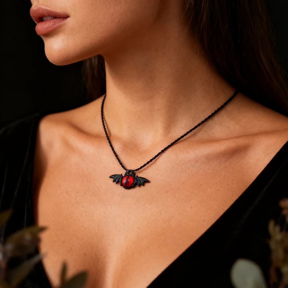 5pcs/lot Dark Wind Alloy Bat Magic Eye Pendant For DIY Anime Peripheral Necklace Keychain Bracelet Necklace Creative Jewelry image 5