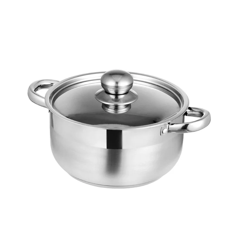 Manufacturer exports 8PCS stainless steel set pot to South Africa, double bottom thickened 410 stainless steel soup pot set pot