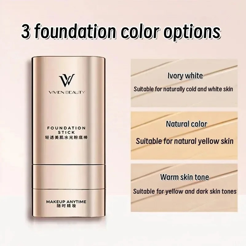 VV ダブルヘッド ファンデーション スティック - 肌の色を明るくする透明なライトコンシーラー 防水 長持ちするメイクアップ用クリーム