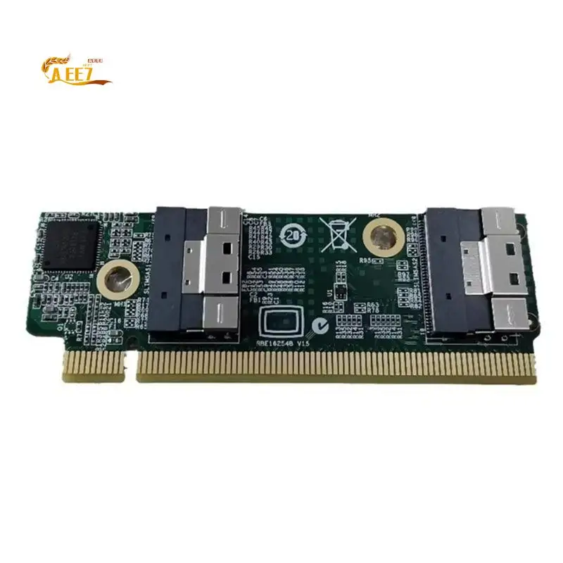 AEE7-SFF-8654 Extension Card To Pcie X16 Converters Supports SFF-8654 To Pcie Interfaces Convert Card Adapters For 1U Server