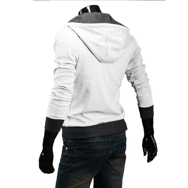 mens hoodies Side and Patchwork Casual Hoodies Men Clothing 2019 Zipper sweatshirts creed hombre sudadera assasins