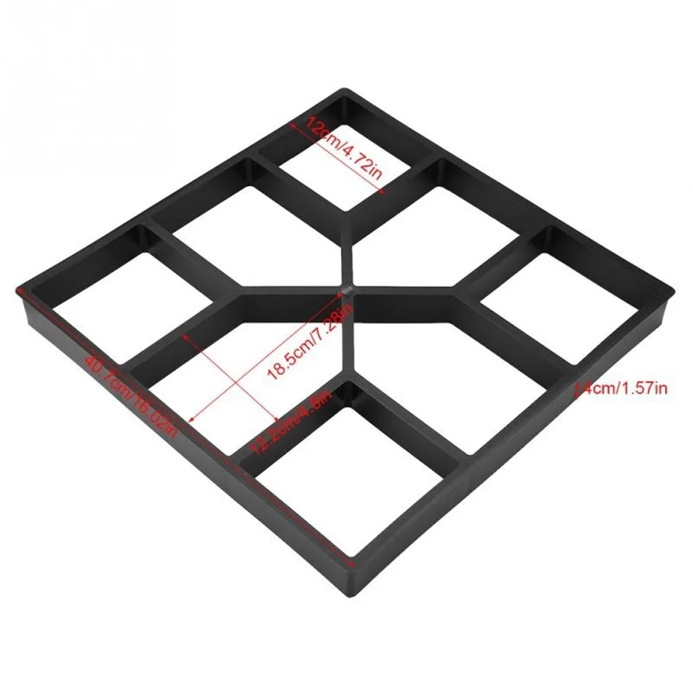 Plastic DIY Garden Path Concrete Brick Tile Mold Paving Walkway Pavement Mould Manually Pavement Cement Corridor Driveway Tool