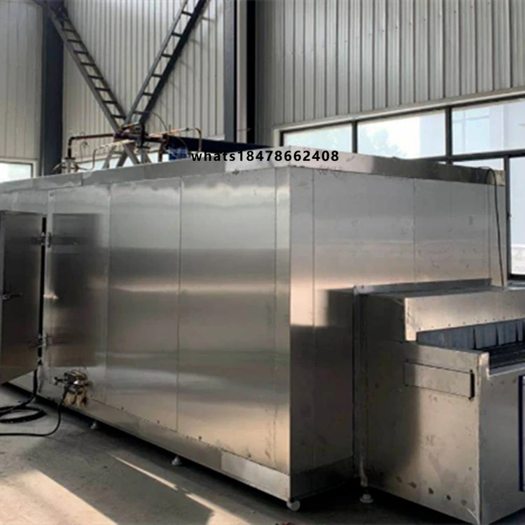 Industrial Automatic IQF Tunnel Freezer with Motor & Bearing for High Productivity Shrimp and Fish Seafood Processing Line