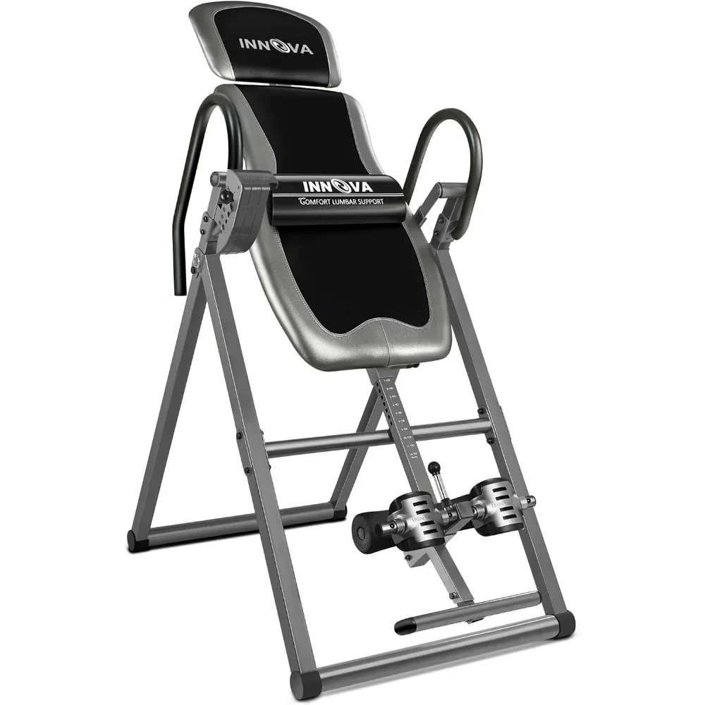 Inversion Table with Adjustable Headrest, Reversible Ankle Holders, and 300 lb Weight Capacity