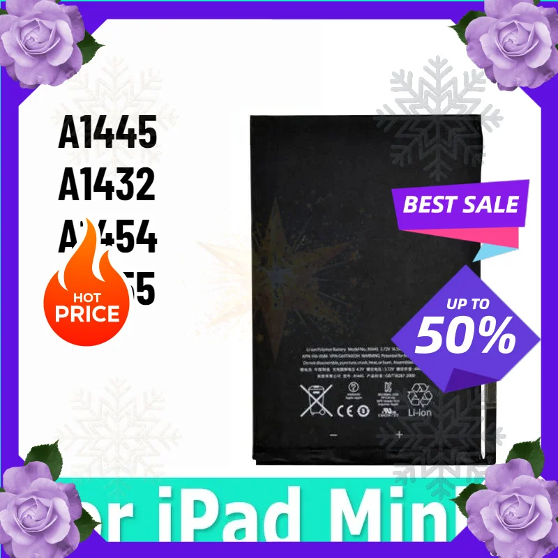 SWZY A1432 A1445 A1454 A1455 A1489 A1490 Replacement Battery for IPad Mini 1 2 3 4 5 6 Apple Pad Batteria Baratas