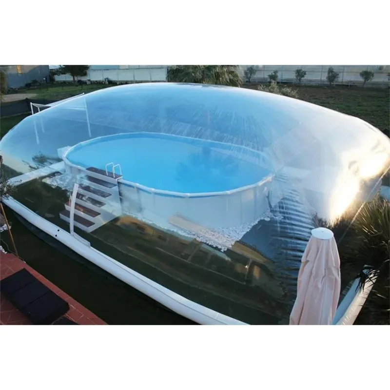 Outdoor custom transparent transparent waterproof PVC swimming pool dome kit cover inflatable swimming pool cover tent cover