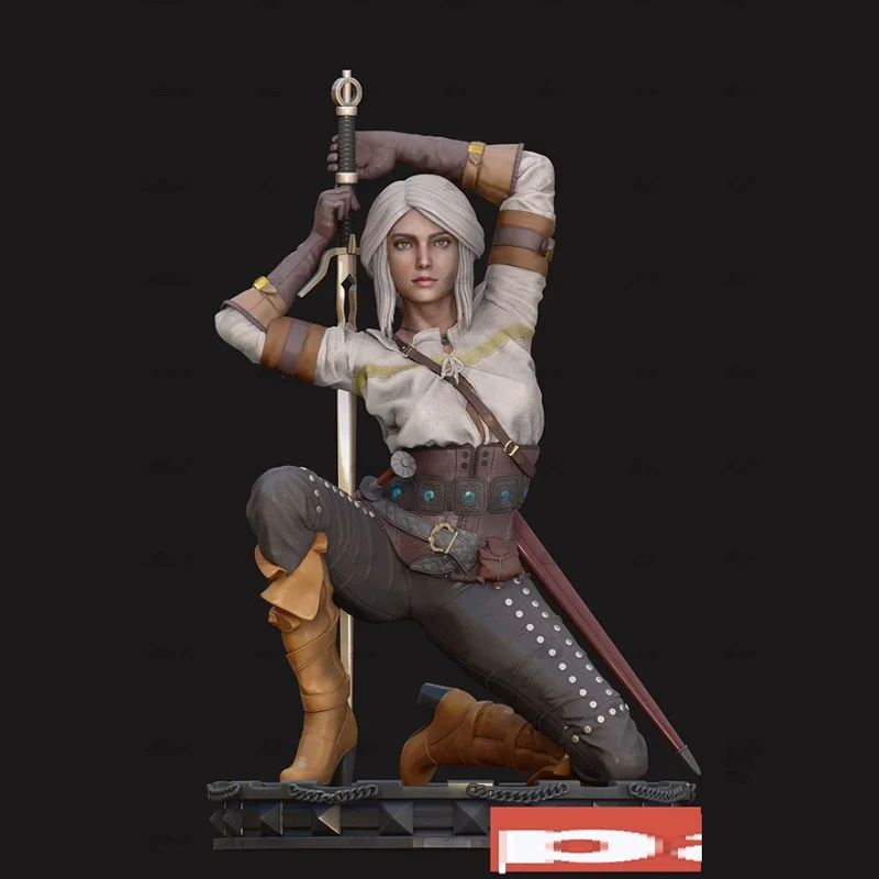 LindenKing  A512 1/6 3D Resin Garage Ciri Figure Kit GK Model Unpainted  White-Film Collection To Painter