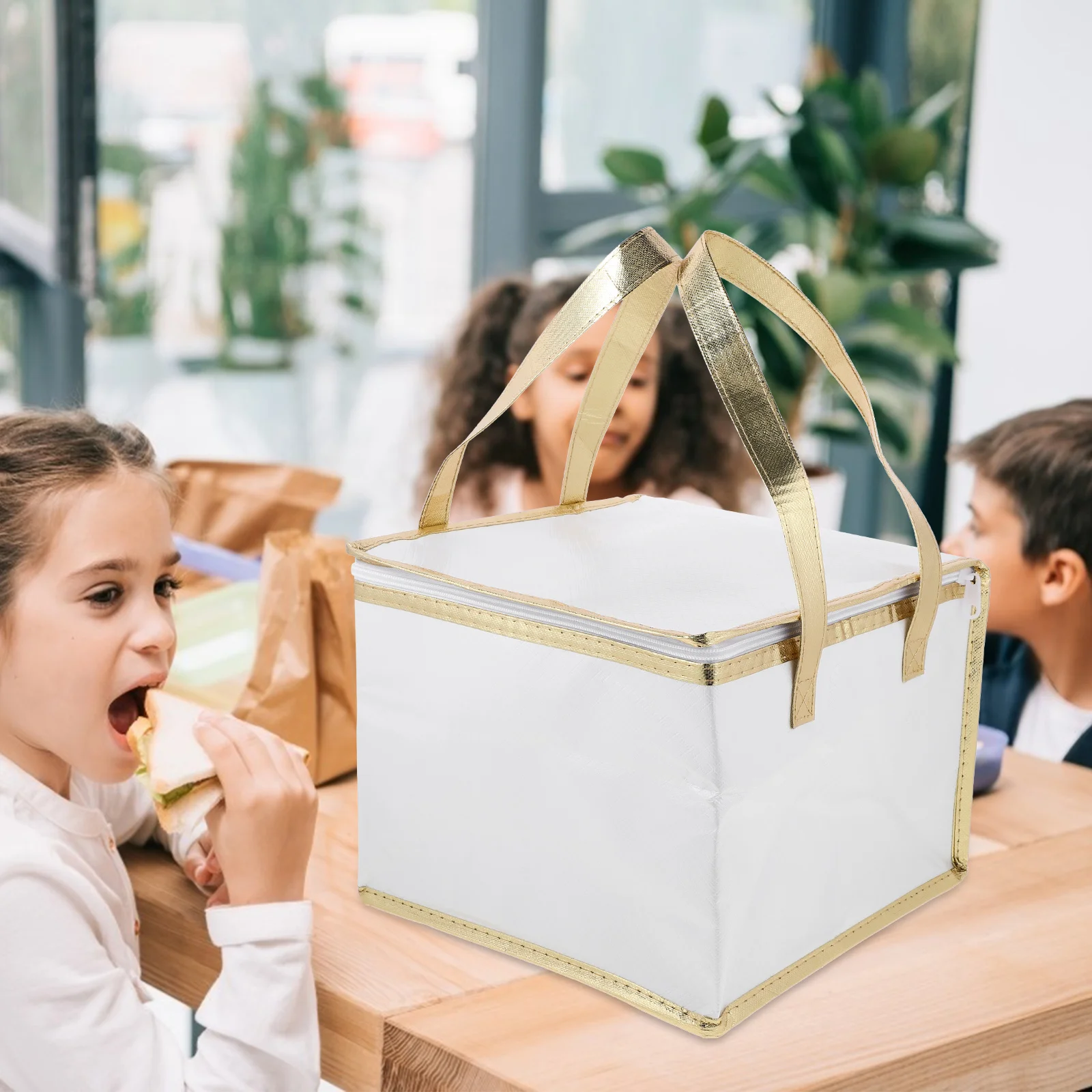 

1Pcs Large Capacity Insulated Food Storage Bag Portable Handle Cake Pizza Preservation Tote Portable Cake Storage Bag