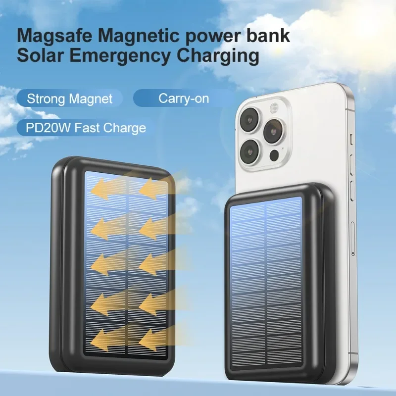 10000mAh Magnetic Wireless Power Bank Portable Charger for iPhone Huawei Mobile Phones Fast Charging External Battery