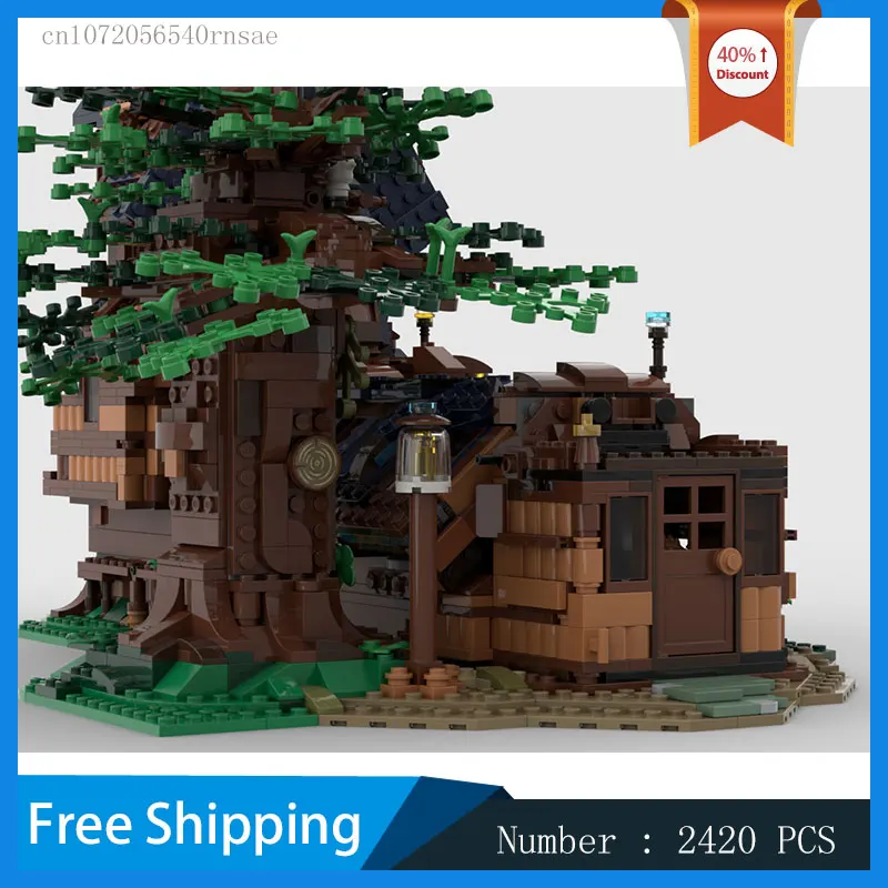 TreeHouse-bloques de construcción MOC para niños, casa de zapatos de cuento de hadas, modelo DIY, ladrillos, juguetes de montaje creativos, regalo de cumpleaños y Navidad