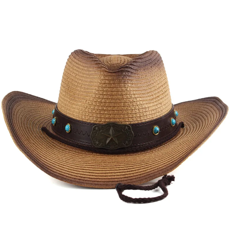 men's-spring-summer-outdoor-sunshade-straw-hat-available-in-three-colors-casual-retro-jazz-hat-western-cowboy-hat