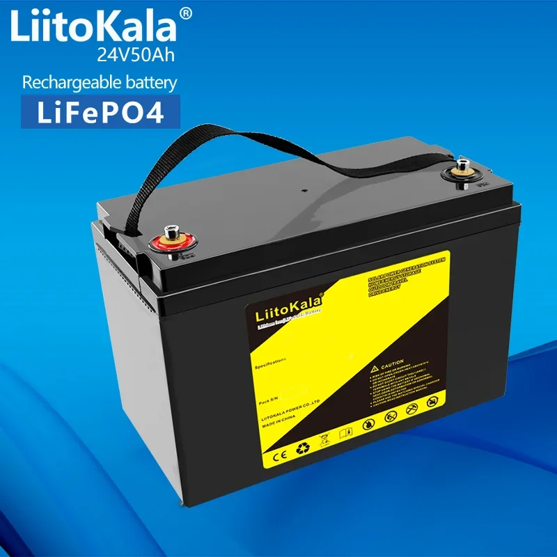 LiitoKala 24V 60Ah 50Ah lifepo4 battery Power Batteries For 8S 29.2V RV Campers Golf Cart Off-Road Off-grid Solar Wind