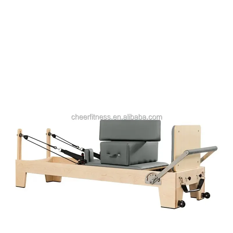 

Cheer Series Pilates Reformer, YTYIN White Maple Wood Board Machine for Home Studio Equipment