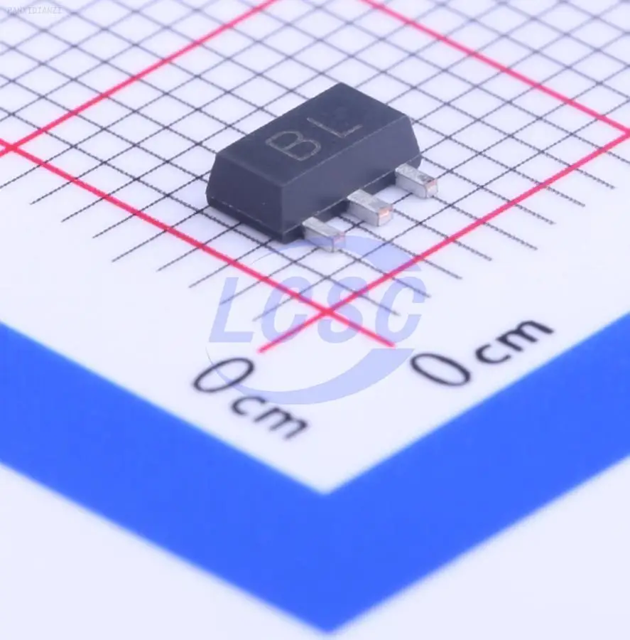 10PCS   BCX56(RANGE:100-250) 80V 500mW 250@0.5A,2V 500mA NPN SOT-89-3 Bipolar (BJT) ROHS