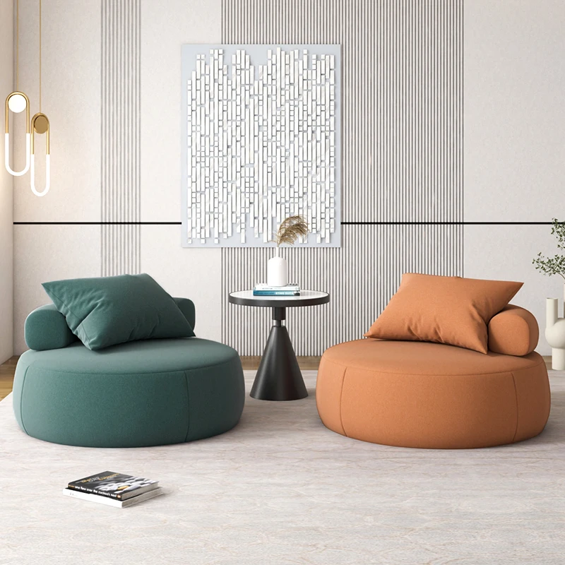 

Lazy sofa tatami living room single bedroom round sofa pedal Nordic balcony leisure seat simple