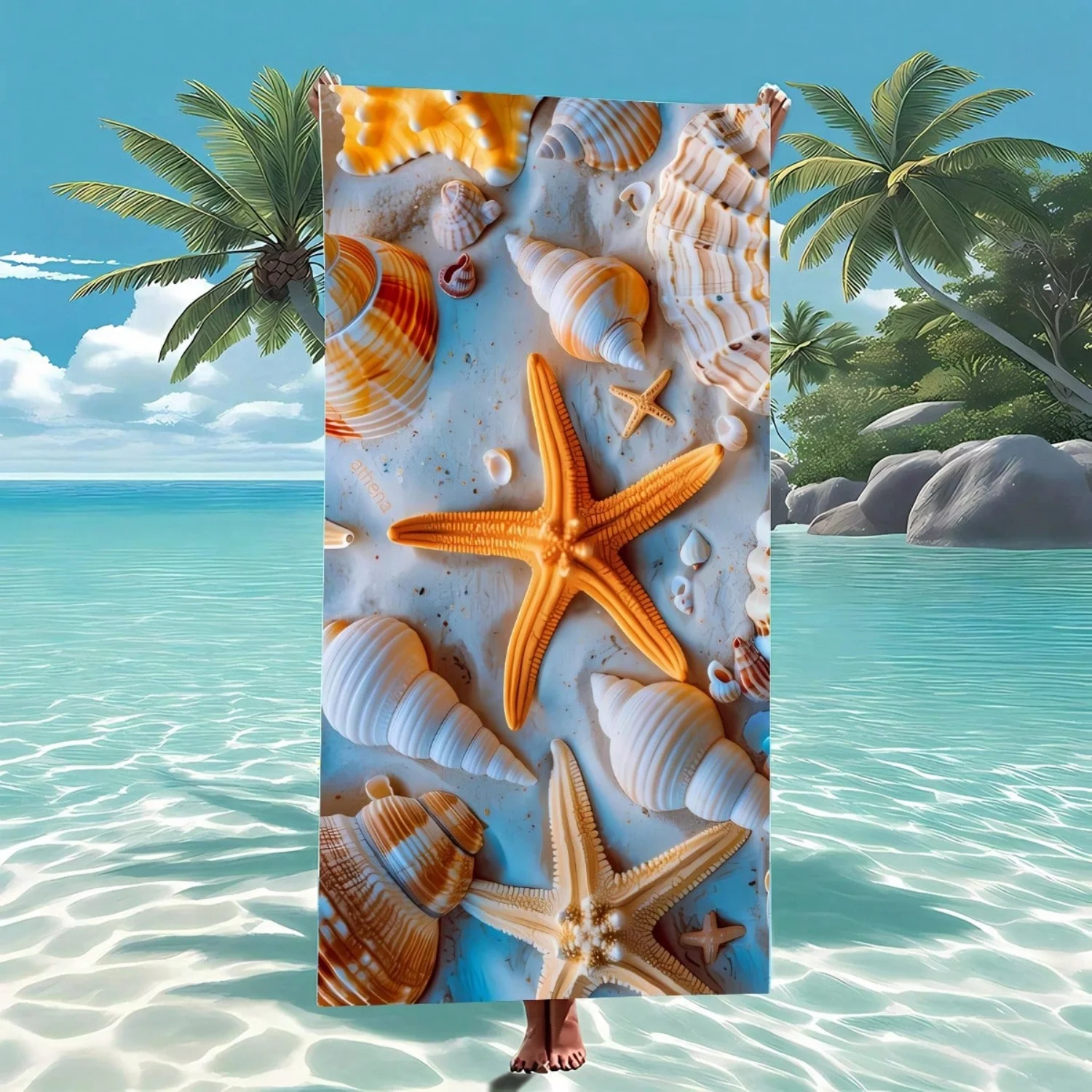 Quick-Drying Ultra-Fine Fiber Beach Towel,Extra Large Size,Skin-Friendly,Sun Protection,Anti-Sand,Good Water Absorption